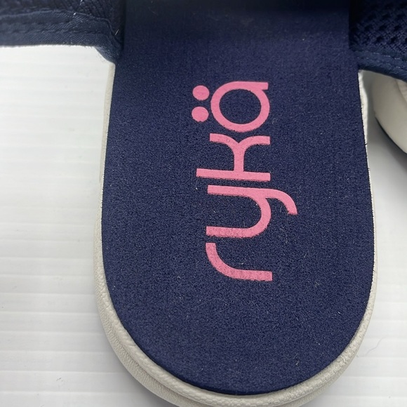 Ryka Micha Sandals Womens 11M Blue Stretch Knit Sport Open Breathable Comfort - Picture 9 of 17